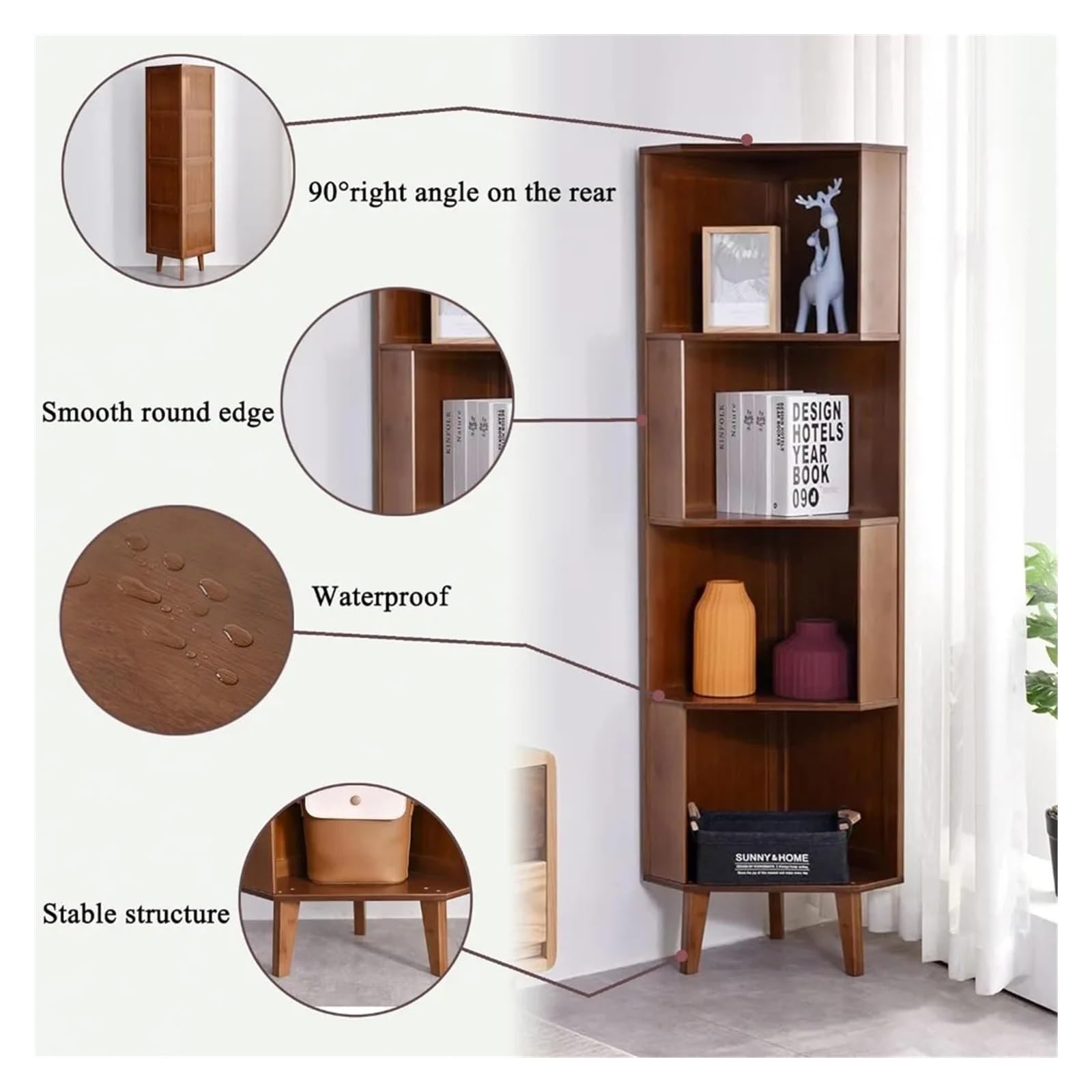 Amazon.com: HIREIDA Wall Shelf Mid Century Modern Corner